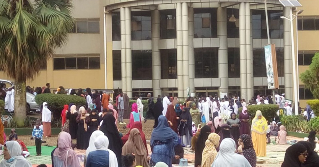 Hundreds gather at KIU for Eid Prayers