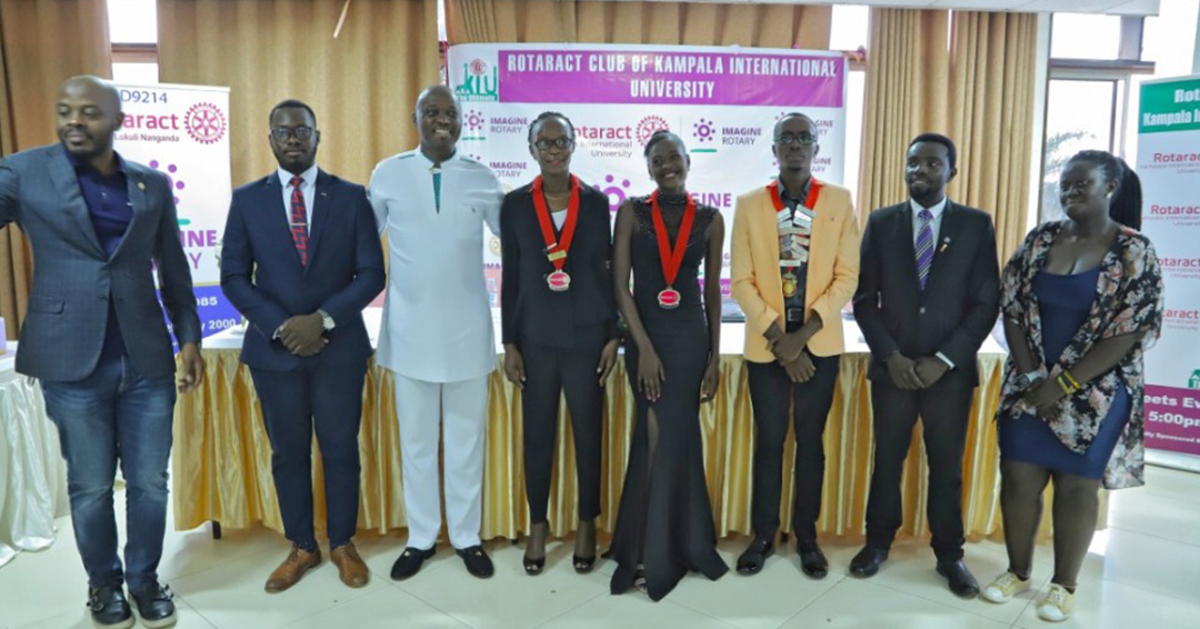 22 inducted into the rotaract club of KIU