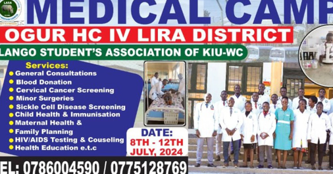 KIU Western Campus Lango Students Association to Hold Medical Camp in Lira District