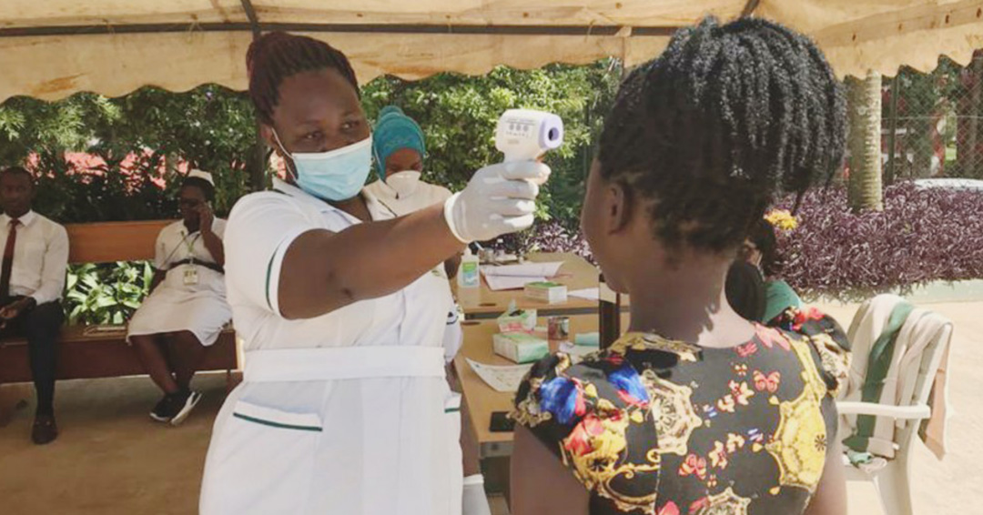 Fighting Coronavirus Together: KIU Teaching Hospital Acquires Temperature Gun and Shifts Nursing Station to Entrance