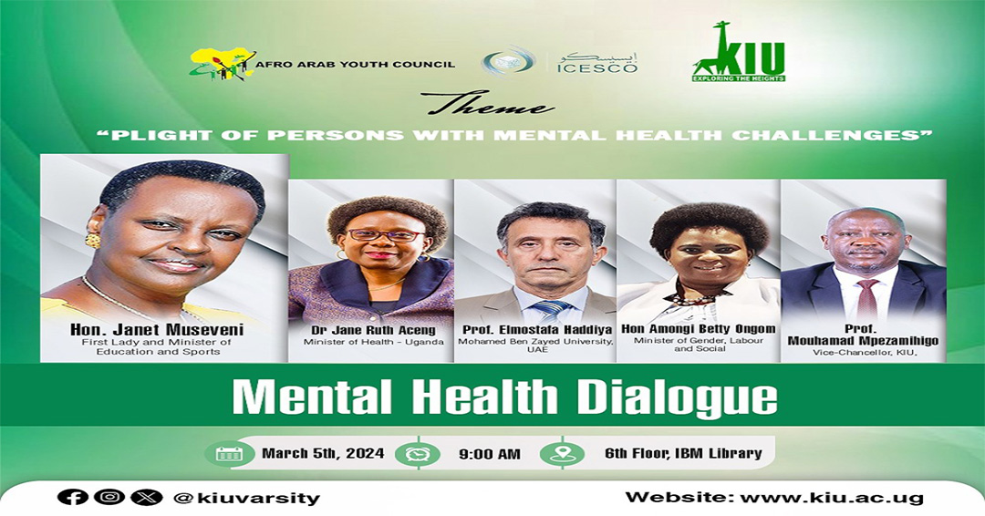 First Lady Hon. Janet Museveni Set to Speak at the AAYC Mental Health Dialogue Hosted by KIU