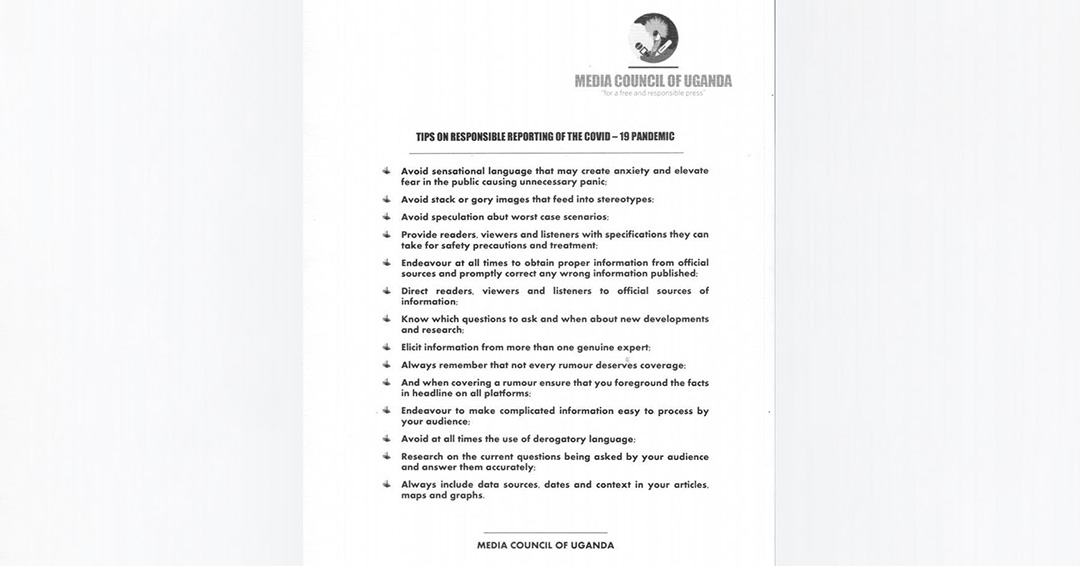 Avoid Speculation About Worst Case Scenarios- Warns Media Council of Uganda