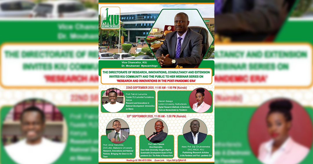 UNIOSUN VC to Speak at KIU International Research and Innovations Webinar