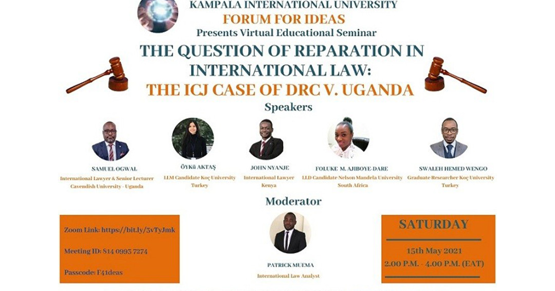 KIU Forum for Ideas Organizes First-Ever Educational Seminar on Reparation in International Law