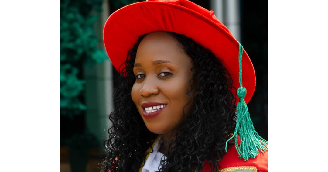 Joan Owade is the only female PhD Graduand at KIU's 24th Graduation ceremony