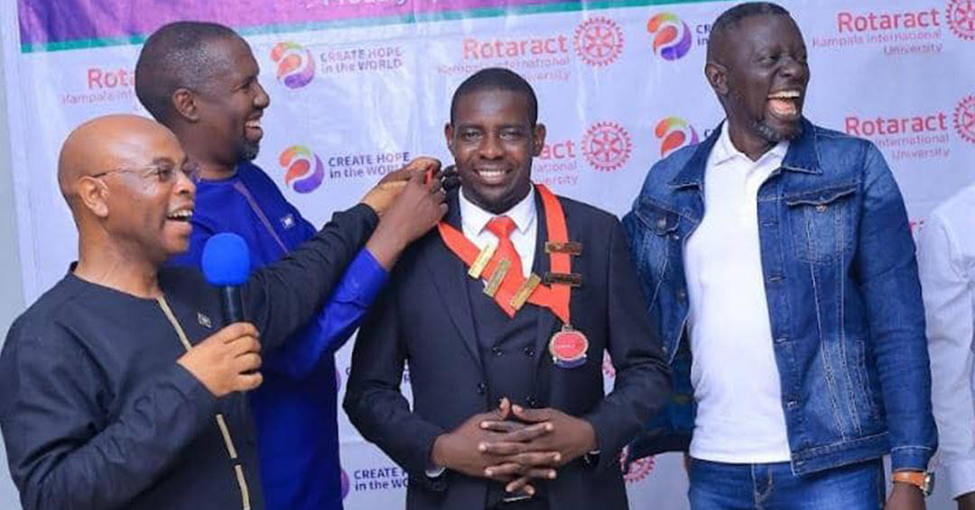 Oliver Maxwell Installed as President of The Rotaract Club of KIU