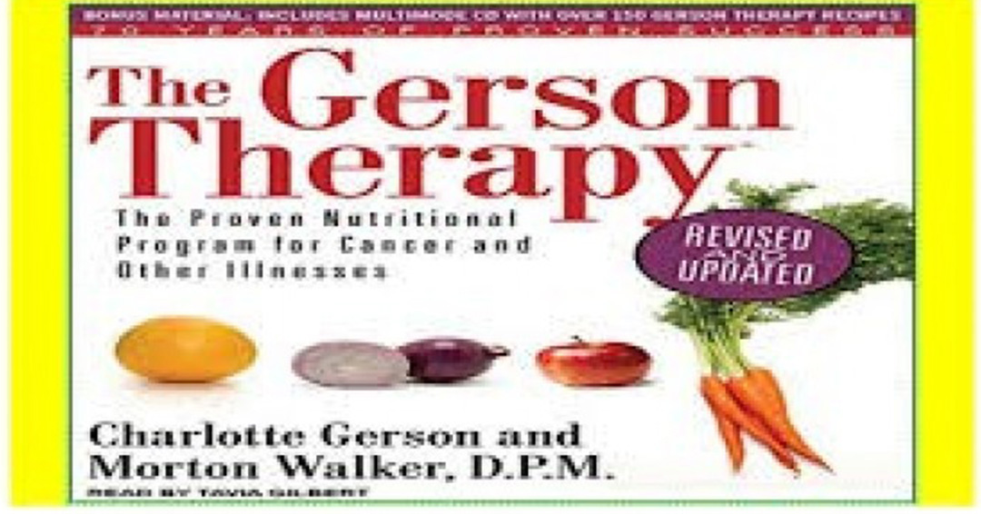 KIU Book Club: The Gerson Therapy: The Natural Nutritional Program to Fight Cancer and Other Illnesses by Charlotte Gerson