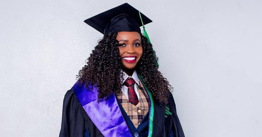 Miss Tourism Personality Uganda, Peace Chebet Mutai earned her Bachelor of laws at KIU'S 25th Graduation Ceremony