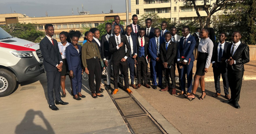 KIU Students Mesmerized by the pleasant hospitality at Parliament
