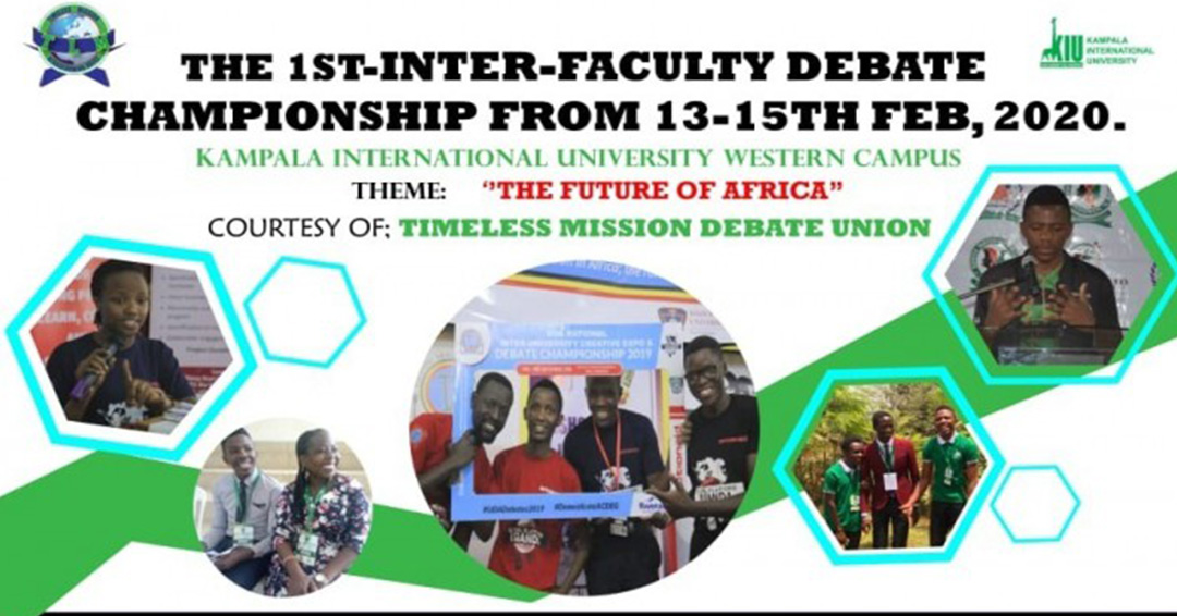 KIU to hold 1st Inter-Faculty Debate Union at Western Campus