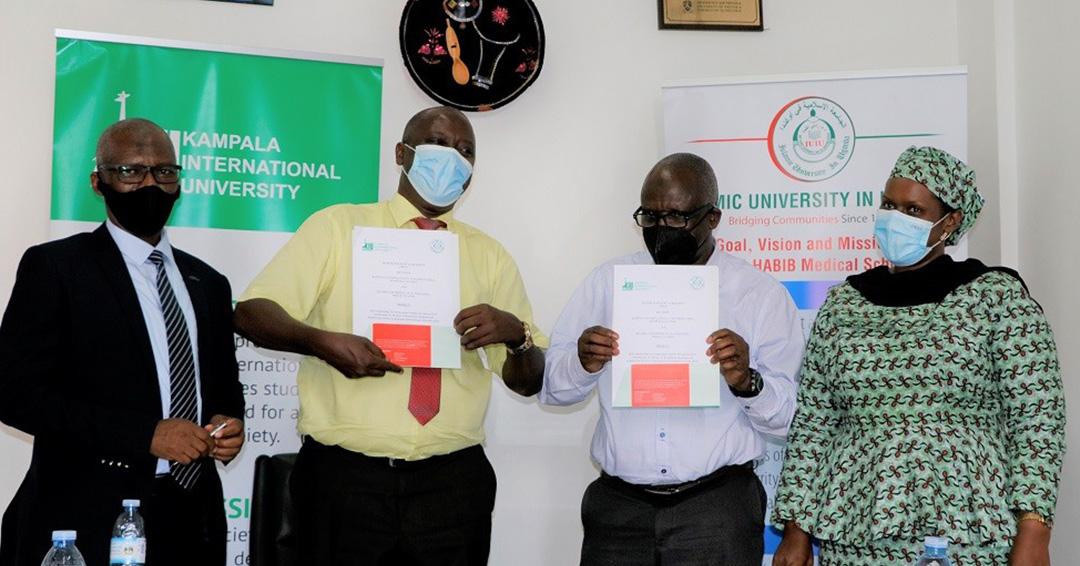 KIU Signs MOU with Islamic University in Uganda as Chairman BOT Dr. Haj Hassan Basajjabalaba Sponsors 24 IUIU Scholars