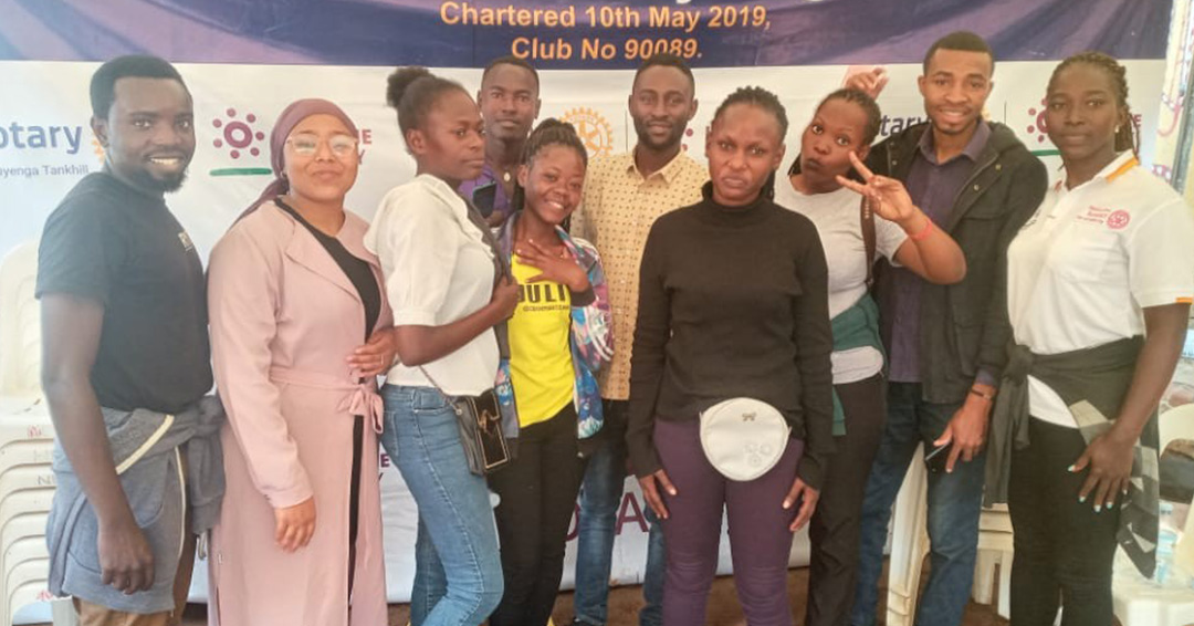 Rotaract Club of KIU Joins Rotary club of Muyenga Tank Hill in Community Service