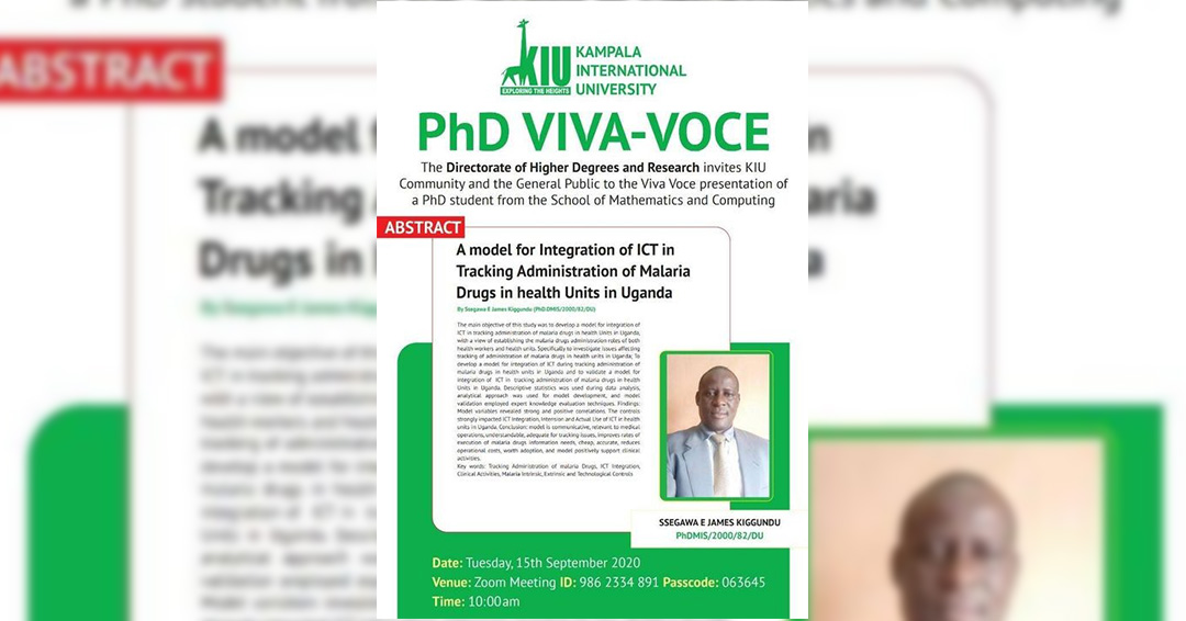 Another SOMAC PhD Candidate to Stage Virtual Public Defence of PhD