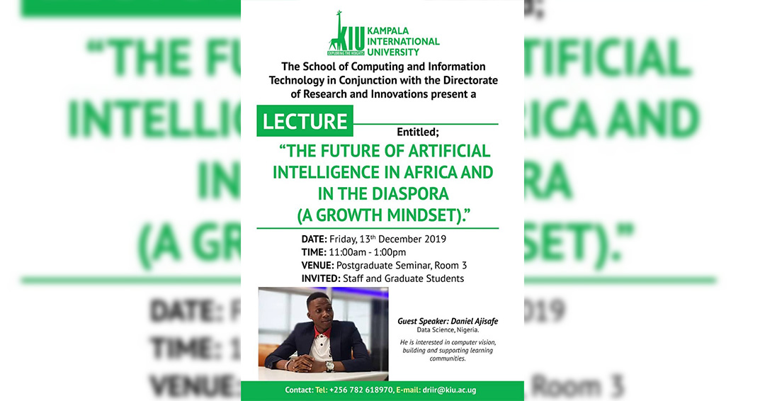 LECTURE - The Future of Artificial Intelligence in Africa and in the Diaspora