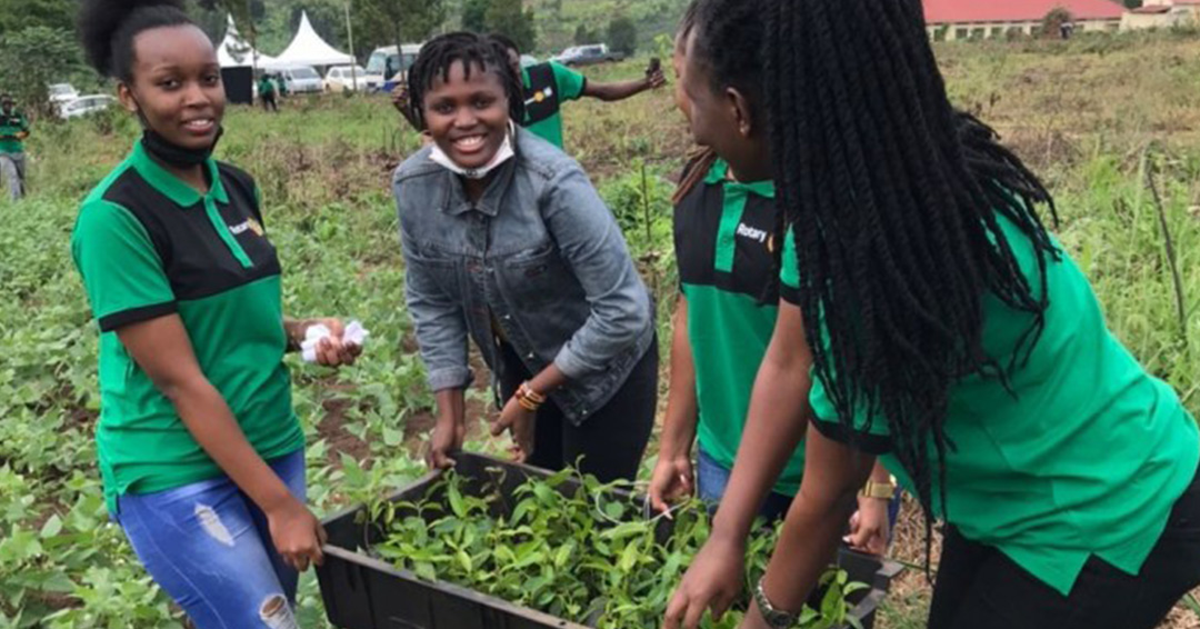 Rotaract Club of KIU Joins Compatriots From Muyenga in Tree-Planting Project